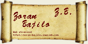 Zoran Bajilo vizit kartica